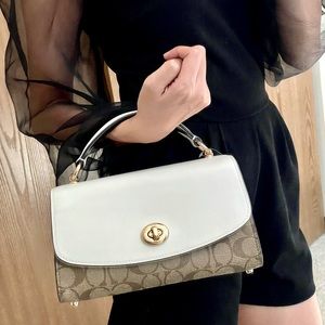 NWT COACH Tilly Satchel in signature canvas